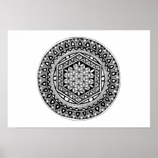 Póster Flor de vida mandala