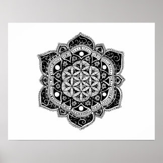 Póster Flor de vida Mandala