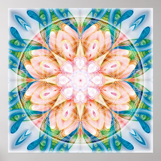 Póster Flor de vida Mandala 11 Poster (Frente)