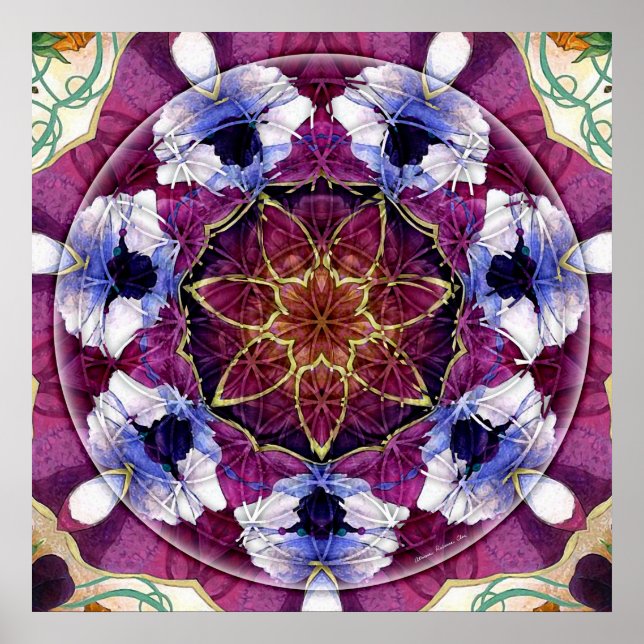 Póster Flor de vida Mandala 8 Poster (Frente)