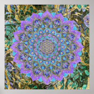 Póster Flor De Vida - Mandala Estilo India 2
