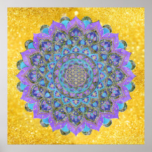 Póster Flor De Vida - Mandala Estilo India 2