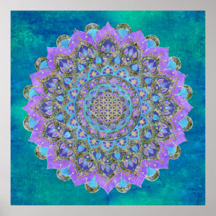 Póster Flor De Vida - Mandala Estilo India 2