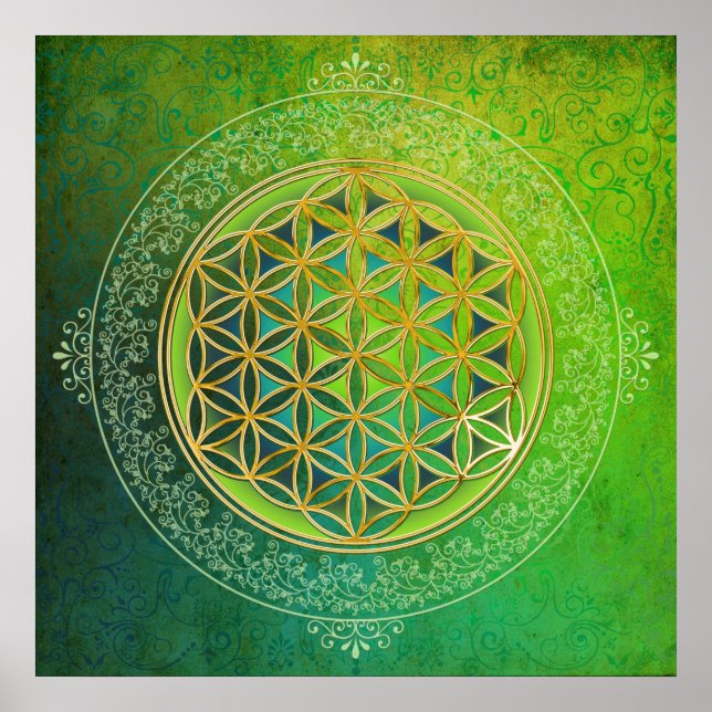 Póster Flor de vida - Ornamento II (Frente)