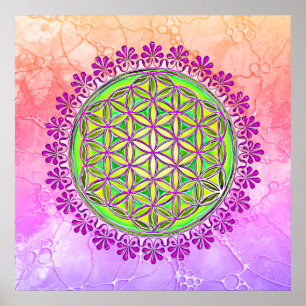 Póster Flor De Vida - Ornamentos De Florencia Vintage 2