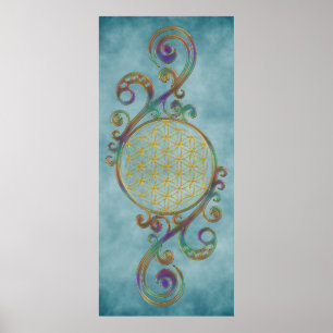 Póster Flor De Vida - Ornamentos Espirales 1