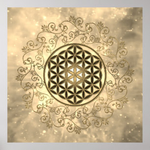 Póster Flor De Vida - Ornamentos Vintage Mandala 2