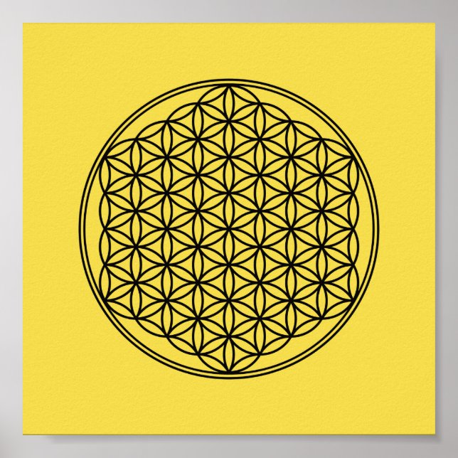 Póster Flor de vida - patrón (Frente)