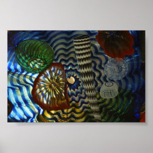 Póster Flor de vidrio creativo