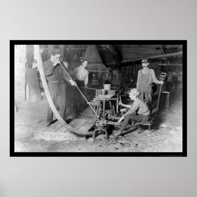 Póster Flor de vidrio en Grafton, WV 1908 (Frente)