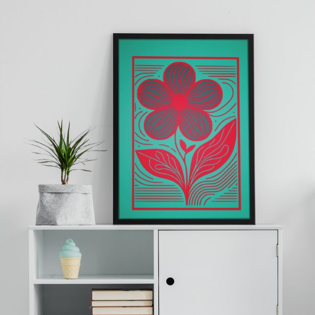 Póster Flor de Whimsy: floral retro (Subido por el creador)