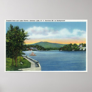 Póster Flor del lago, caracortada Mt en distancia