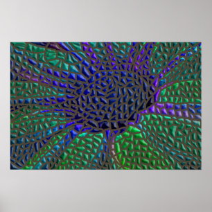 Póster Flor del mosaico