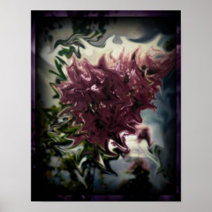 Póster Flor distorsionada