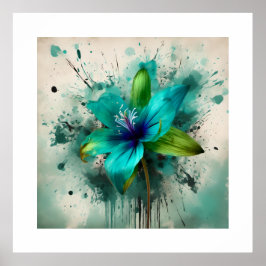 Póster Flor elegante de un solo globo