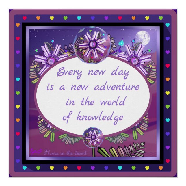 Póster Flor en el desierto (Anverso)