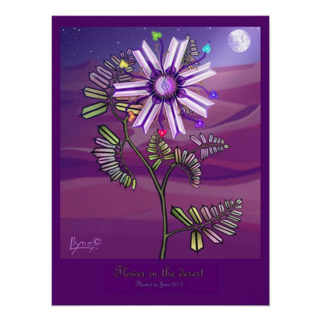 Póster Flor en el desierto (Anverso)