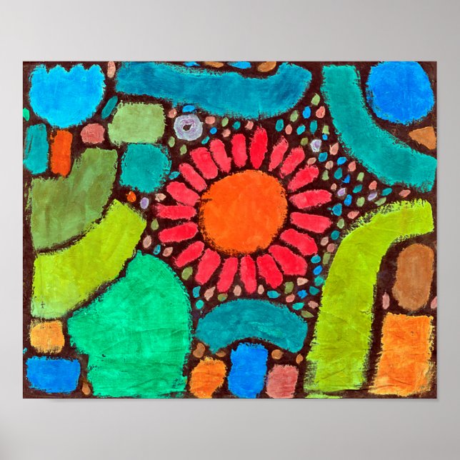 Póster Flor en el valle, Klee (Frente)