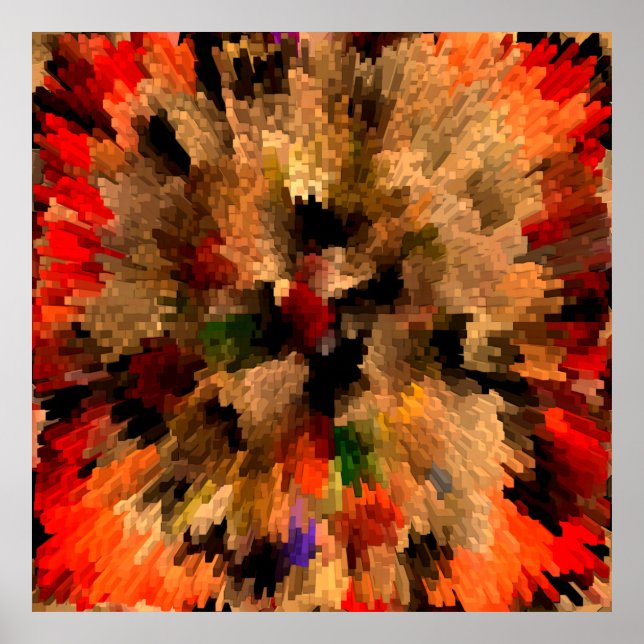 Póster Flor en llamas..... (Frente)