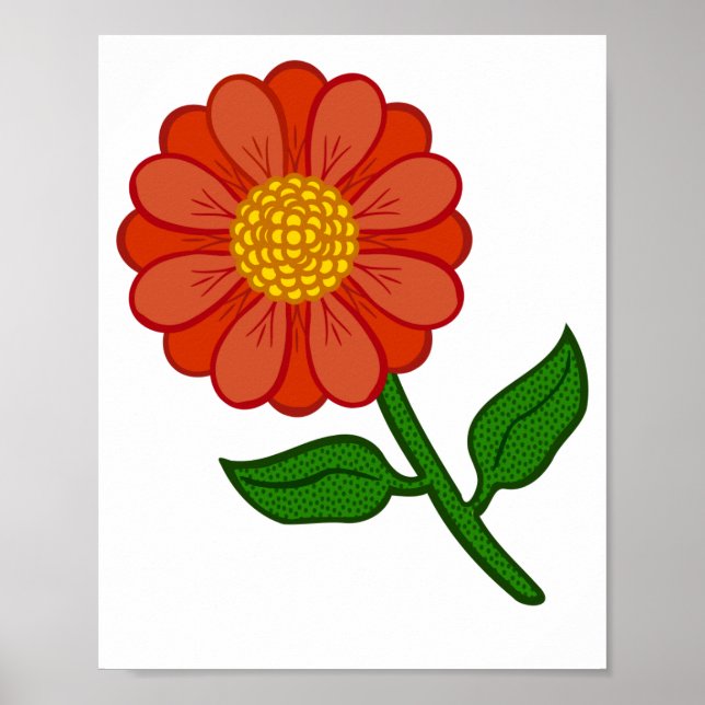 Póster Flor Flora Flor Flora Roja (Frente)