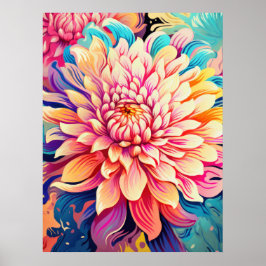 Póster flor floreciente