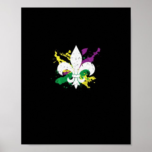 Póster Flor Fluer De Lis Del Lily Mardi Gras Sweat S (Frente)