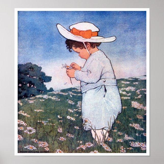 Póster Flor Fortune Tell, Jessie Willcox Smith (Frente)