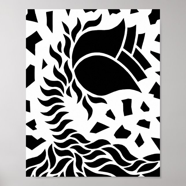 Póster Flor geométrica (Frente)