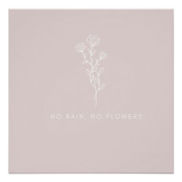 Póster Flor hermosa desconocida sin lluvia ni flores