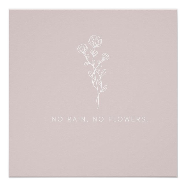 Póster Flor hermosa desconocida sin lluvia ni flores (Anverso)