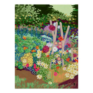 Póster Flor Jardín de la imagen digital