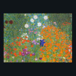 Póster flor jardín klimt gustav cottage<br><div class="desc">Una obra de arte clásica de Gustav Klimt,  Cottage Garden,  Bauergarten,  1907,  es un acercamiento a un jardín de flores,  un cuadro de flores de colores.</div>