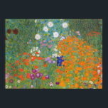 Póster flor jardín klimt gustav cottage<br><div class="desc">Una obra de arte clásica de Gustav Klimt,  Cottage Garden,  Bauergarten,  1907,  es un acercamiento a un jardín de flores,  un cuadro de flores de colores.</div>