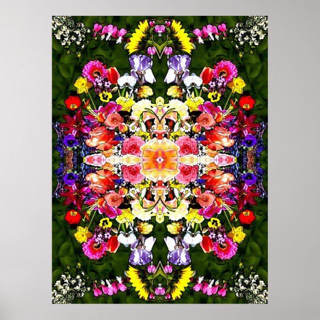 Póster Flor Kaleidoscope (Frente)