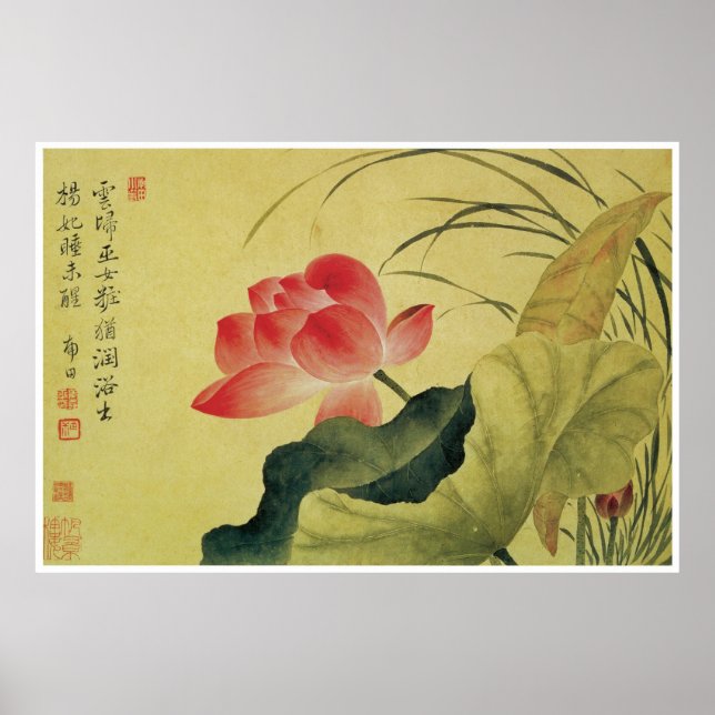 Póster Flor Lotus, Yun Shouping (Frente)