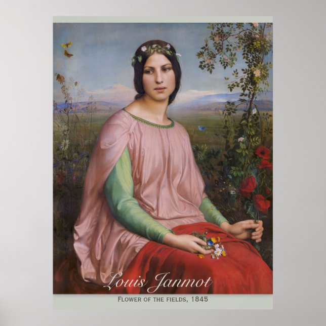 Póster Flor Louis Janmot de los campos CC0913 grande (Frente)
