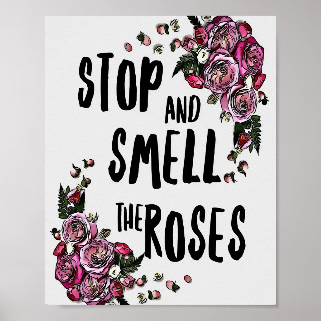 Póster Flor Lover | Jardín de flores Rosa (Frente)