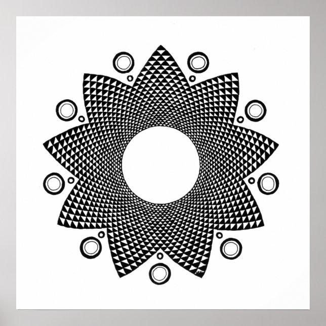 Póster Flor Mandala III (Frente)