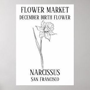 Póster Flor Mercado de flores Flor Nacimiento Diciembre A