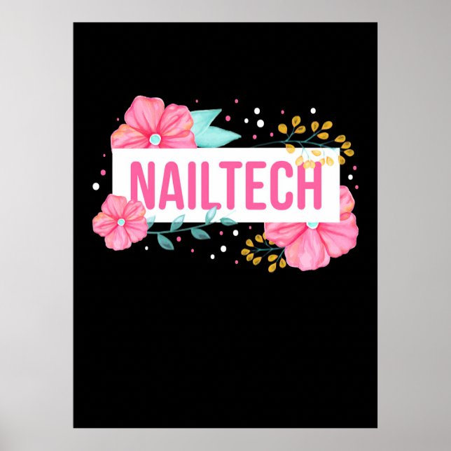 Póster Flor Nail Tech (Frente)