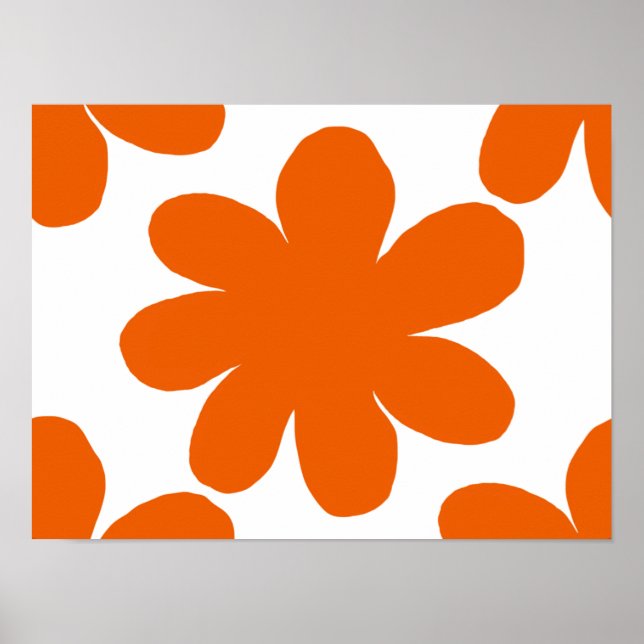 Póster Flor naranja (Frente)