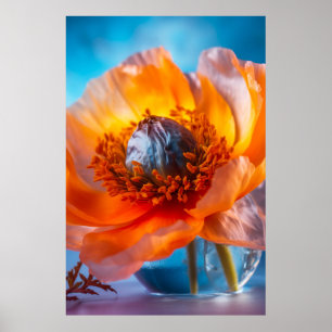 Póster Flor naranja