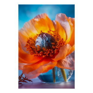 Póster Flor naranja