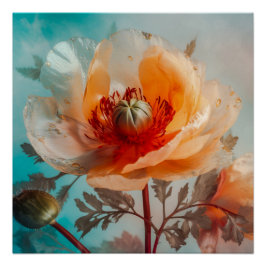 Póster Flor Naranja Delicada