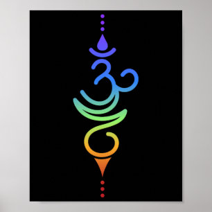 Póster Flor Om Yoga Minimalista Simple