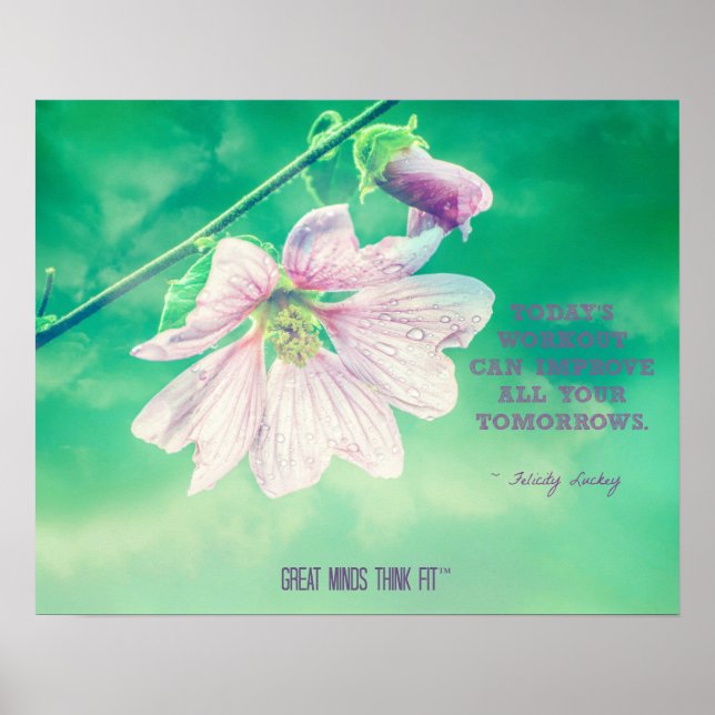 Póster Flor para un mañana saludable (Frente)