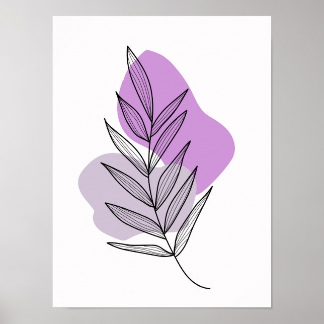 Póster Flor púrpura boho (Frente)