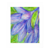 Flor Purpura de Pastel al Óleo