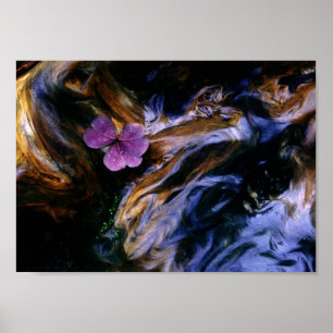 Póster Flor púrpura en el Burl de la secoya