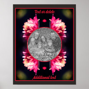 Póster Flor Roja En Marco Sunlight Crea Tu Propia Foto